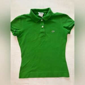 Lacoste Girls Green Polo